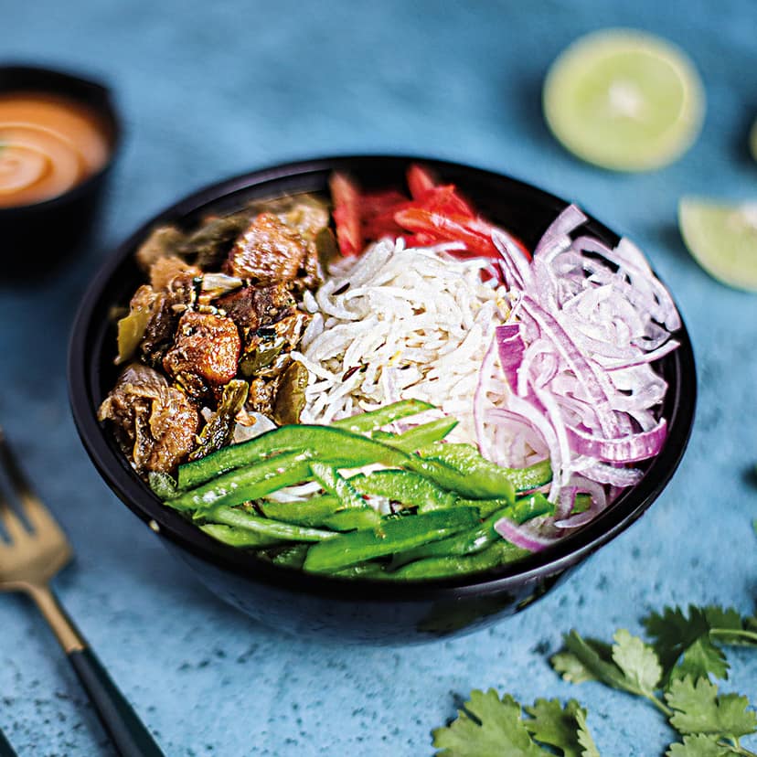 Chilli paneer rice bowl