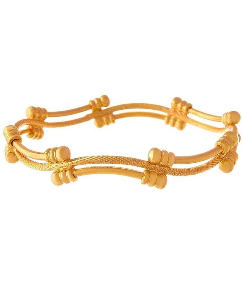 Traditional Ethnic One Gram Gold Plated Designer Bangle for Women & Girls. view 2