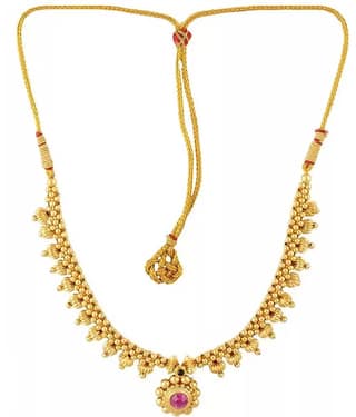 HEER COLLECTION - Gold Pearls Necklace ( Pack of 1 )