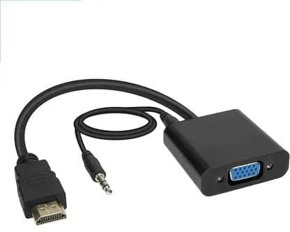 HDMI to VGA Adapter,1080P Converter with 3.5mm Audio Jack and USB Power Supply for HDMI Laptop, PC, PS4, Blue Ray Player, Raspberry Pi, Xbox to VGA Monitor, Projector view 2