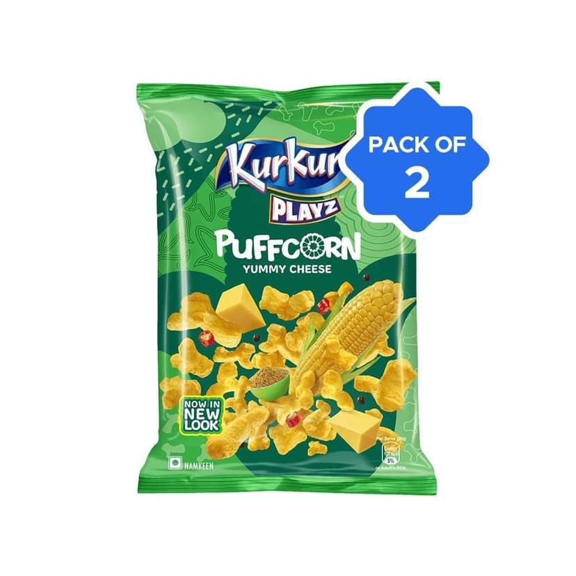 Kurkure Playz Puffcorn Yummy Cheese Puffs - Pack of 2 view 2
