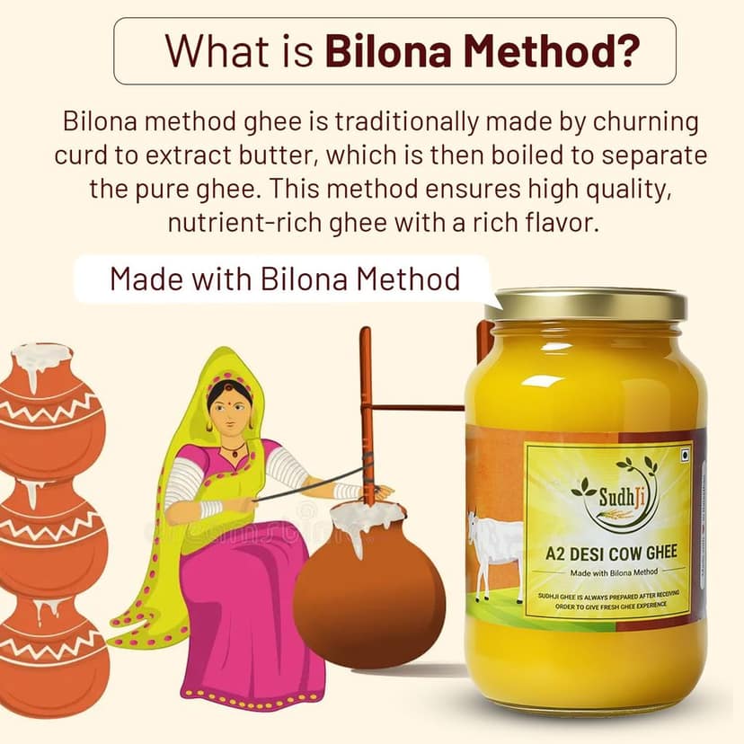 SUDHJI A2 100 % Pure Desi Cow Ghee | Traditional Bilona Method view 4