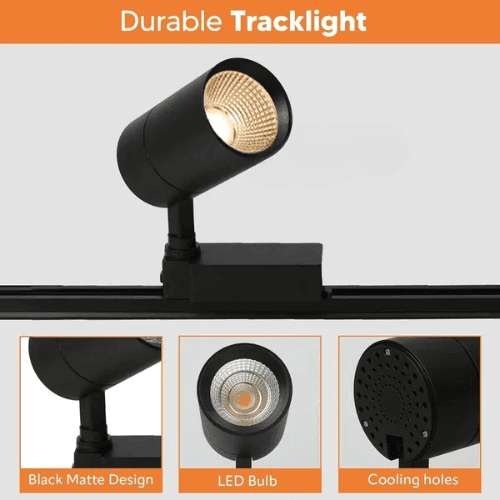 SPARKWORLD 20W LED Ceiling Spot Track Light | 180 Rotatable Focus Light | Natural White | Ideal for Home, Showrooms & Wall Highlights | Track Not Included | Colour: Warm White view 2