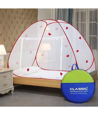 Classic Mosquito Net, Machardani - Blue Polycotton Foldable Mosquito Net, Machardani ( Pack of 1 )