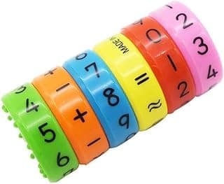 Magnetic Math Learning Toy for Kids, 6-Piece Number and Symbol Building Blocks, Colorful Brain Development Educational Toy for Boys and Girls Ages 2–6