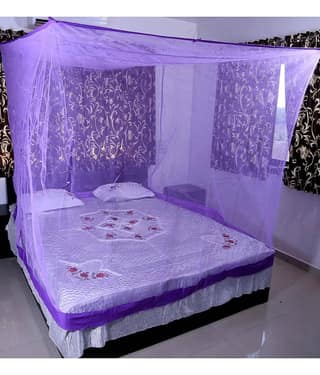 Riddhi Mosquito Net, Machardani Double Nylon Plain Hanging Mosquito Net, Machardani