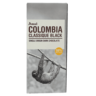 Amul Colombia Classique Black Chocolate 55% Dark, 125 gm