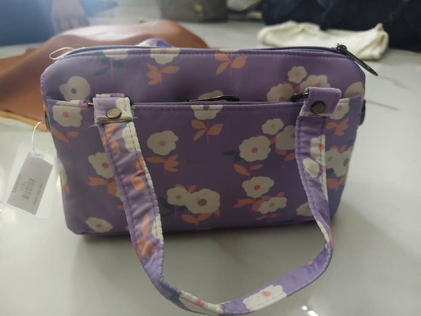 Stylish Floral Pouch for Women - Compact, Washable & Functional view 2