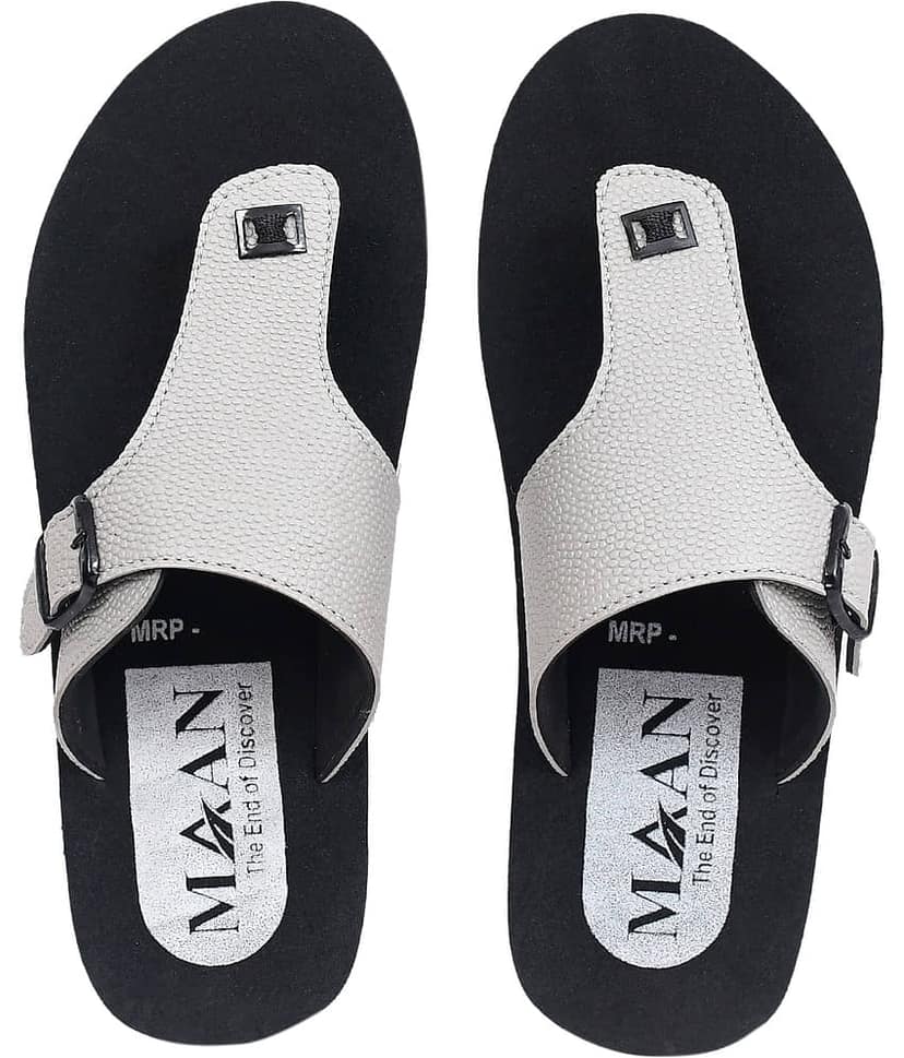 MAAN Grey Men's Thong Flip Flop view 2