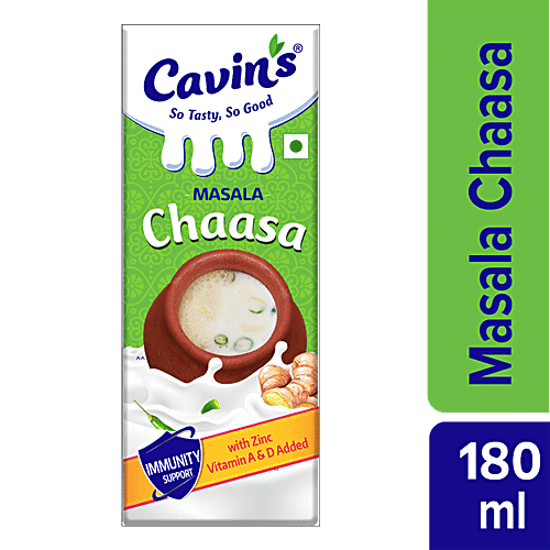 Cavins Masala Chaasa - With Zinc, Vitamin A & D Added, Supports Immunity, 180 ml