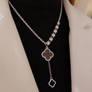 Dual Clover Necklace - Stainless steel necklace for women