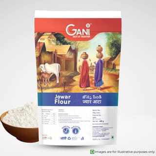 Gani Jowar Flour - 450g | Sorghum Millet Flour Gluten-Free & Rich in Fiber + Gani Ragi Upma Rawa-450g I Finger Millet Upma Rawa Gluten-Free, Rich in Fiber