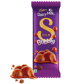 Cadbury Dairy Milk Silk Bubbly Chocolate Bar, 120 gm
