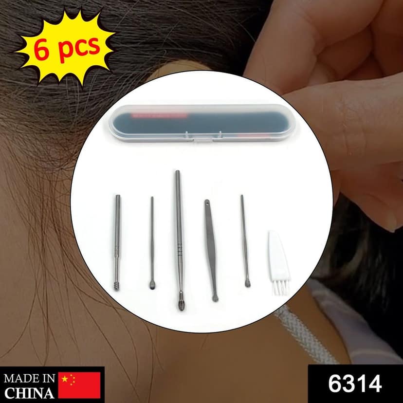 6Pcs Earwax Removal Kit | Ear Cleansing Tool Set | Ear Curette Ear Wax Remover Tool view 2