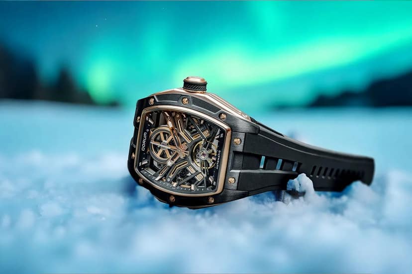 Qorum Equinox Men’s Automatic Skeleton Watch view 8