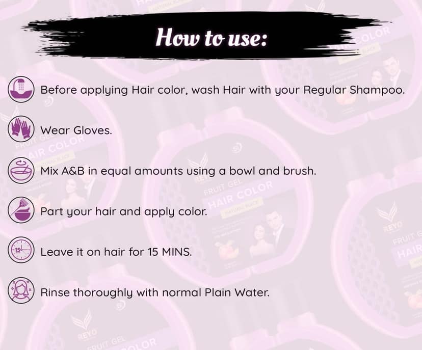 Reyo Natural Fruit Gel Hair Color(476ml) view 2