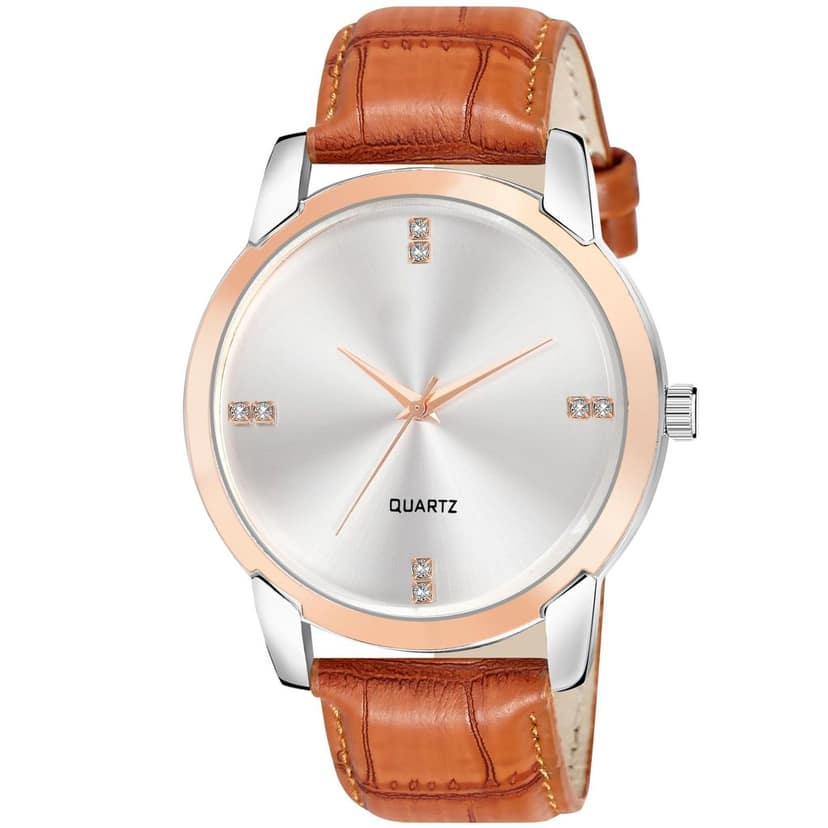 Silver Stylish Dial Analog Watch for Men LR97