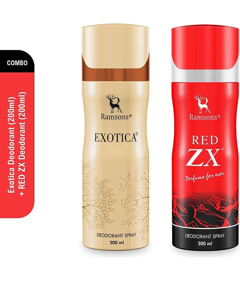 Ramsons - EXOTICA & RED ZX Deo for Unisex 200ml each ( Pack of 2 ) view 2