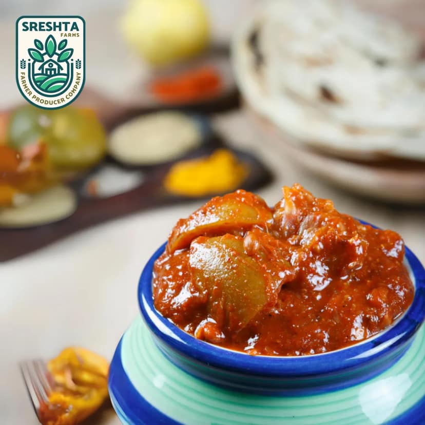Sreshta Farms Andhra Lemon Pickle Zesty & Spicy Home Taste