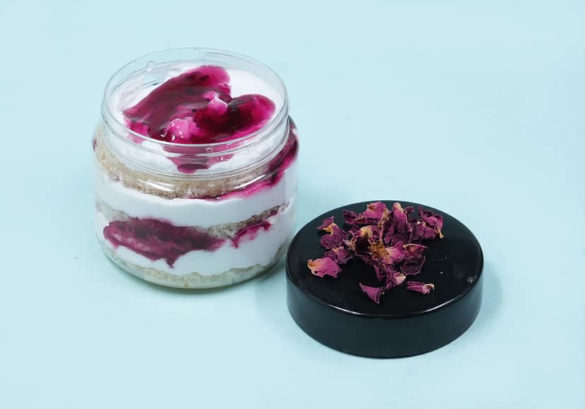 Blueberry jar cake