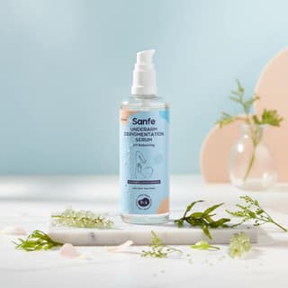 Sanfe Underarm Lightening & Depigmentation Serum for Women - 100ml with Sea Grape and Green SeaWeed Extracts Treats Hyperpigmentation & Dark Spots Nat