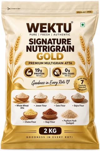 WEKTU Heritage Gold Multigrain Nutrition Blend Aata.