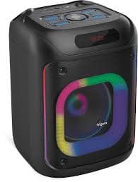 FINGERS 2Mic-ThunderBox Portable Speaker with 2 Wireless Mics (40W Immersive Bass, 6.5-Hour Playtime, Dazzling RGB Lights, Recording Feature,