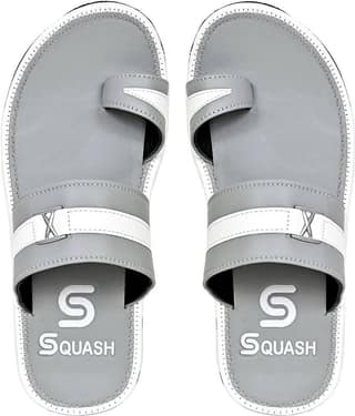 Squash - Gray Men's Leather Slipper