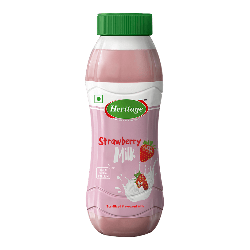 HERITAGE STRAWBERRY FLAVOURED MILK PP 200ML