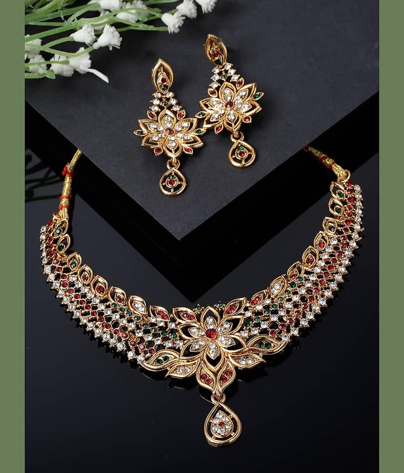 Sukkhi Multi Color Alloy Necklace Set ( Pack of 1 )