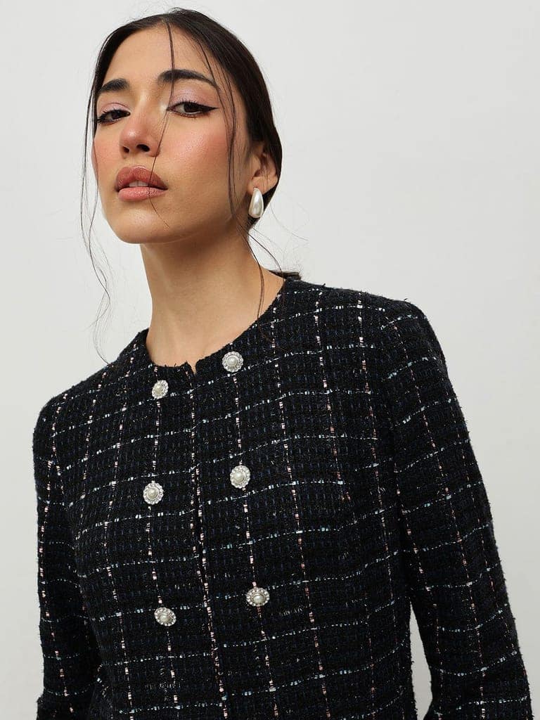 Black Tweed Jacket view 2