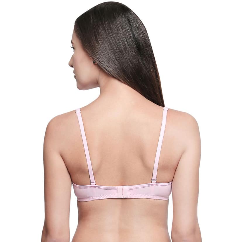 Bodycare Cotton Spandex Padded Non wired Tshirt Bra-Pack of 3 view 4