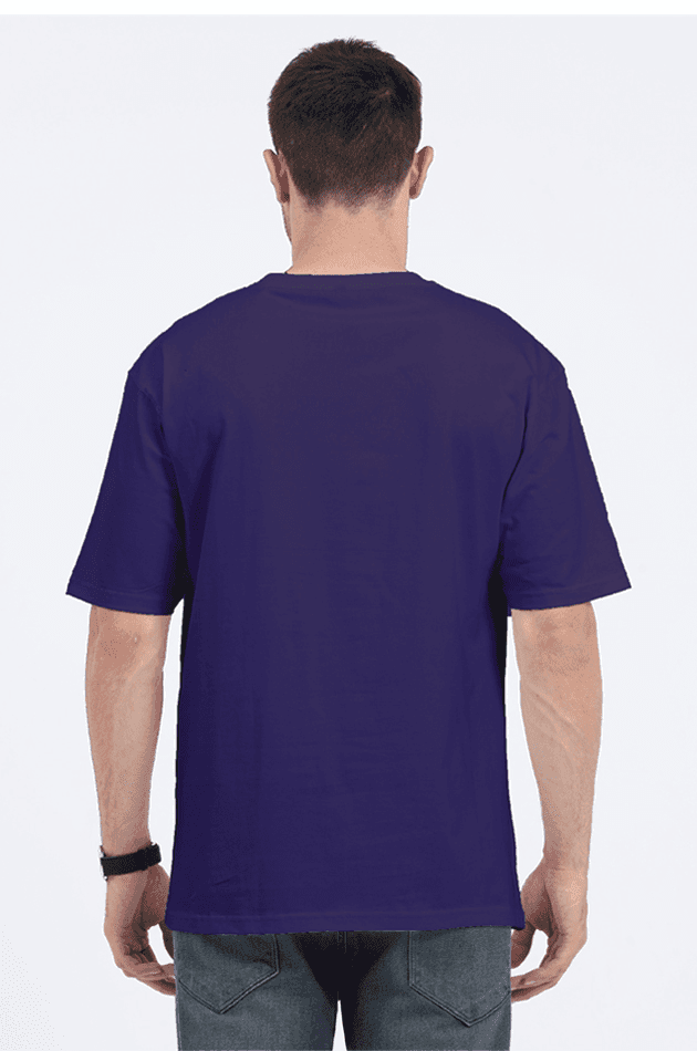 Clothikoo Classic Oversized T-Shirt (Purple Colour, 240 GSM) view 2