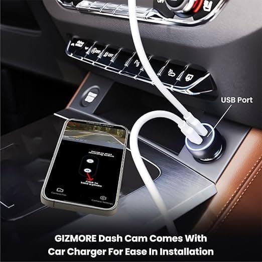 Gizmore Auto Sight Wi-Fi Dash Camera – 1080p Full HD Car Camera with 360° Rotatable Design view 4