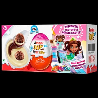 Kinder Joy Pink Edition For Girls - Made From Cows Milk With Vitamin B12, 60 G (3 N X 20 G Each)