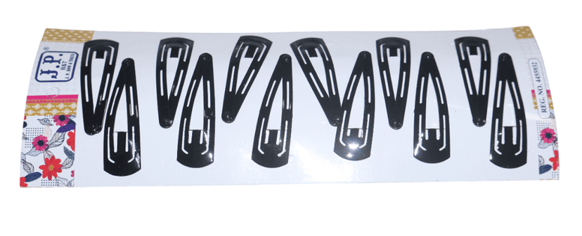Black Hair Clips - Stylish & Secure Hair Accessories view 2