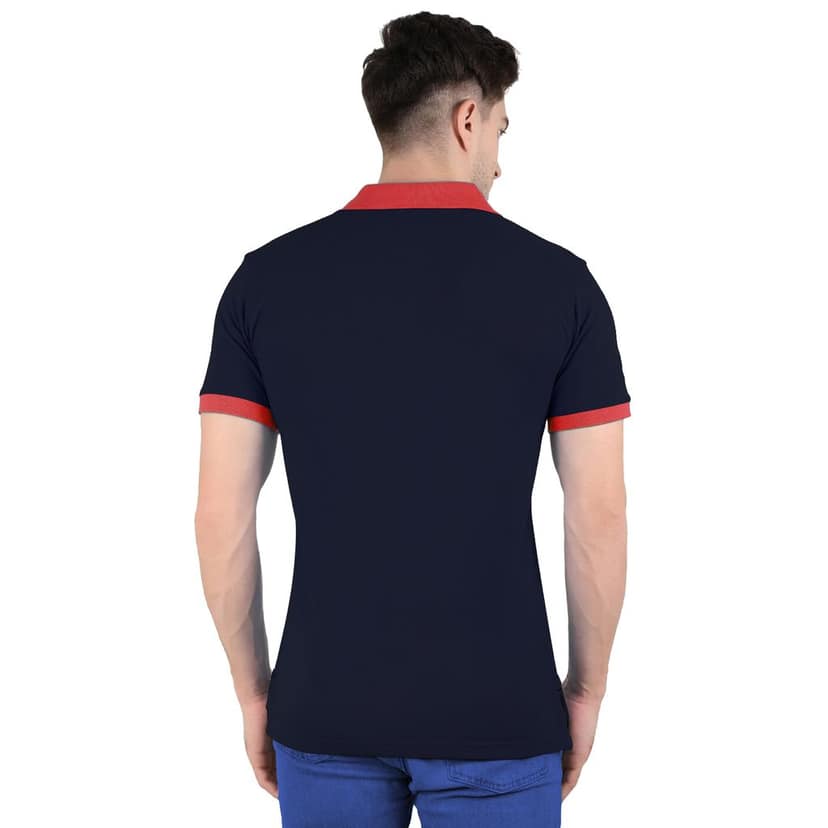 T shirts for Men Stylish Tshirt for Men Collar Cotton Tshirts Regular Fit Polo T Shirts for Men Half Sleeve Plain Solid Mens T-shirts view 2