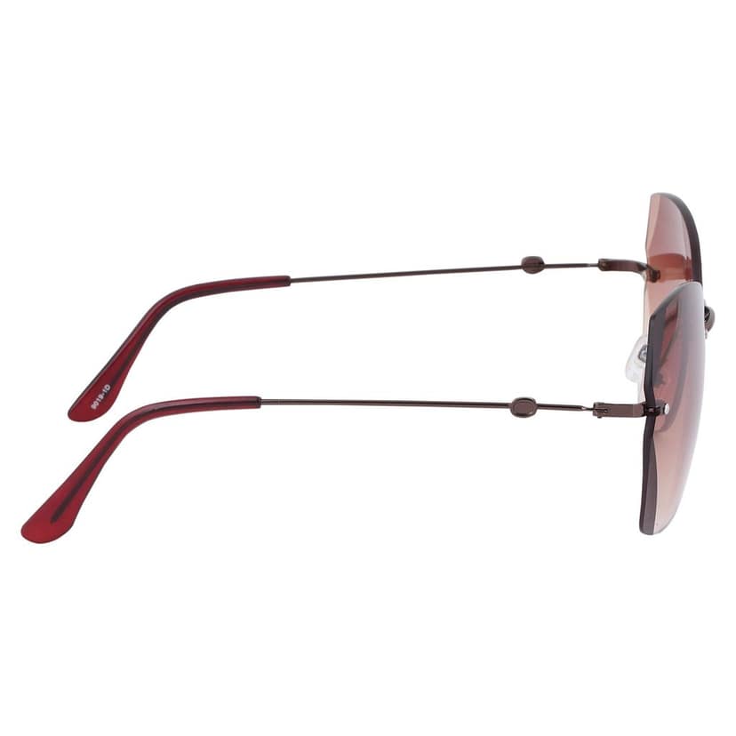 4Flaunt Rimless Stylish, Latest & Trending Vintage Oval Gradient Sunglasses For Women | 100% UV400 Protected (C2 - Brown) view 4