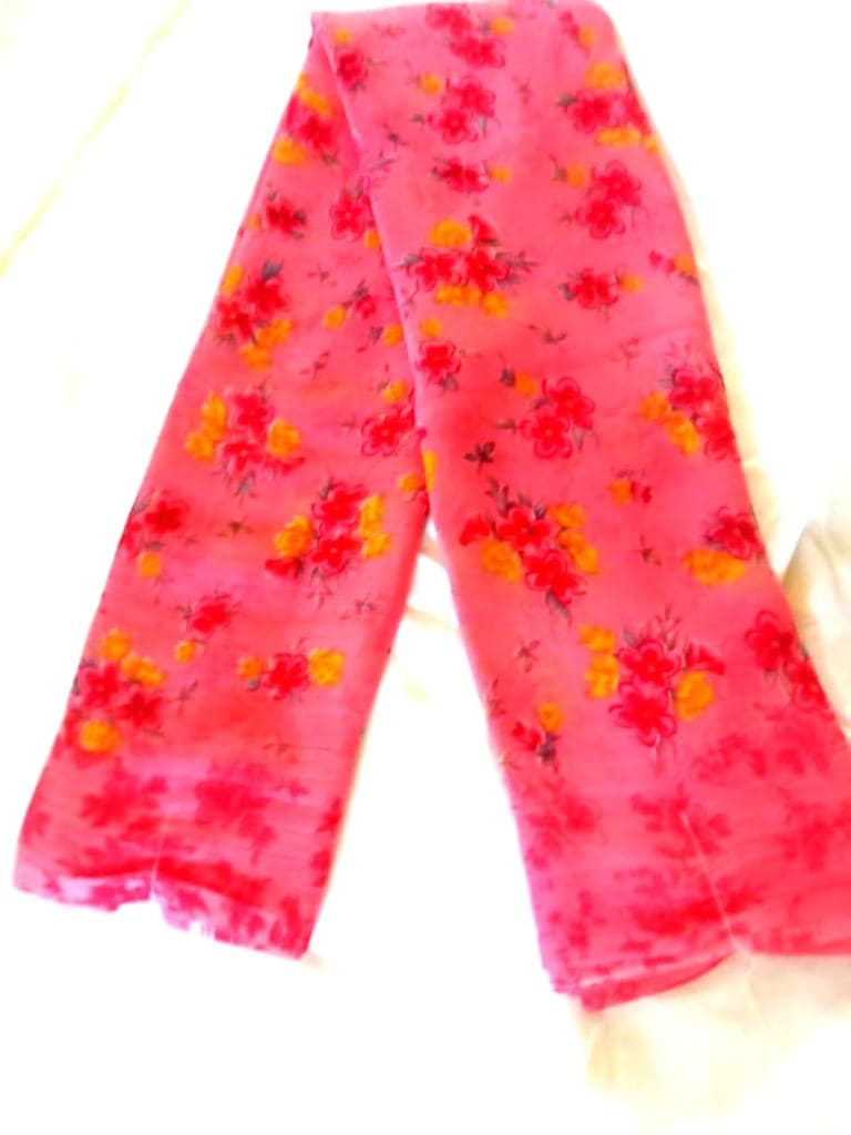 Light Pink Floral Georgette Saree With Blouse view 2