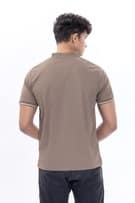 Chocolate Chip Polo With Mandarin Collar view 2
