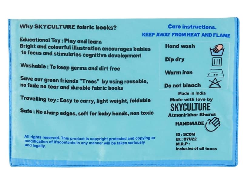 Skyculture Hindi Aksharmala Cloth Book - Hindi Language, Polyster Fabric for Early Learning view 4