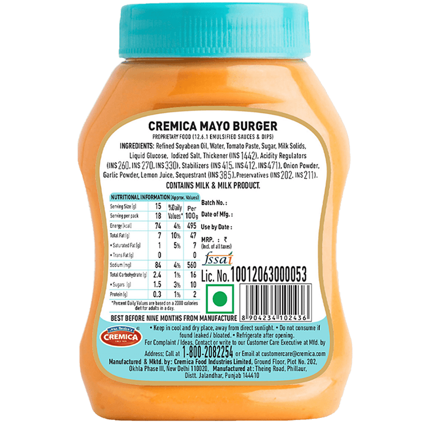 Cremica Mayo - Burger, 275 G view 2