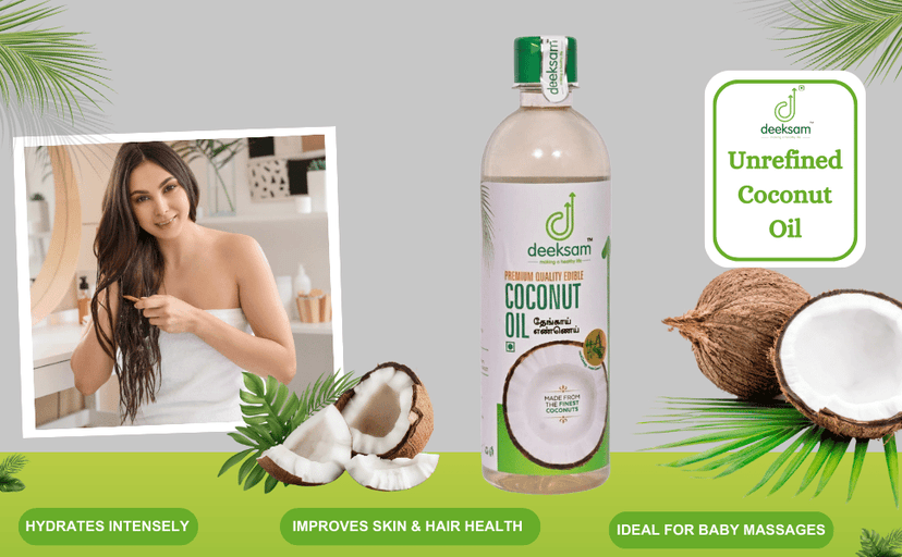 Deeksam Wood Pressed Coconut Oil | Pure Chekku Thengai Ennai | 100% Natural & Unrefined | Edible Grade | 1L view 6