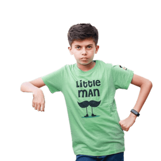 KUCHU Unisex Tshirt | Made of Super Combed Cotton-Modal Natural Fiber Better Than 100% Cotton| Soft & Breathable Fabric| Unique Digitally Printed Design |Vibrant Colour | Little Man