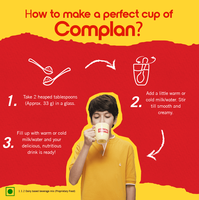 Complan Nutrition Drink Powder for Children, Pista Badam Flavour, 500 g Refill Pack | Nutrition drink for kids with protein & 34 vital nutrients view 4