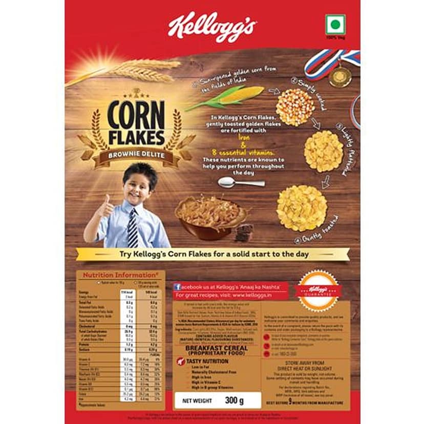 Kelloggs Corn Flakes - Brownie Delite, 300 G view 2