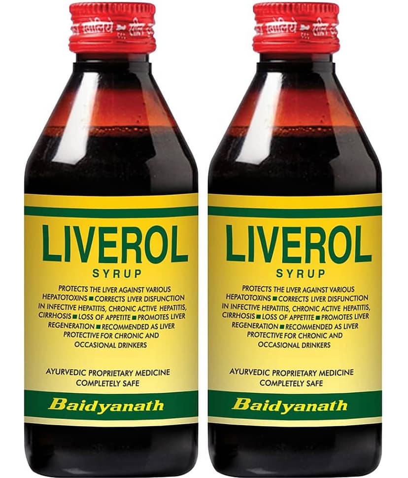 Baidyanath Liverol Syrup Natural And Ayurvedic Formulation Complete Liver Care 200ml (Pack of 2)