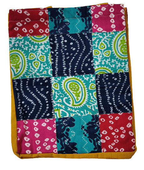NIRJHARI Handmade Cotton Cloth Patchwork Handbag for Girls & women (Multicolor) I Pack of 1 view 2