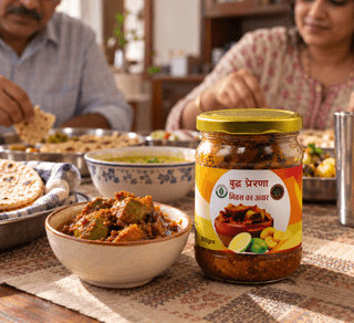 Homemade Mixed Vegetable Pickle with Traditional Indian Spices
