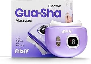 Frizty Gua Sha for Face | Electric Guasha Tool for Face with Red Light Therapy, Sonic Pulsation & Heat Therapy | Facial Sculpting Tool for Puffiness Reduction | Jawline Definition | 9 Modes